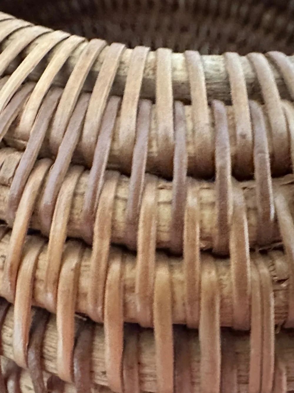 Woven Lombok Intricate Basket Footed vintage woven